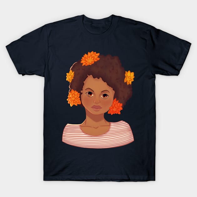 Autumn Girl T-Shirt by Duendeartist 